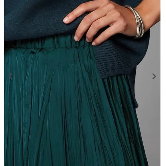 NWT J.Jill Blue Teal Solstice Midi Skirt (size L) - Picture 3 of 9